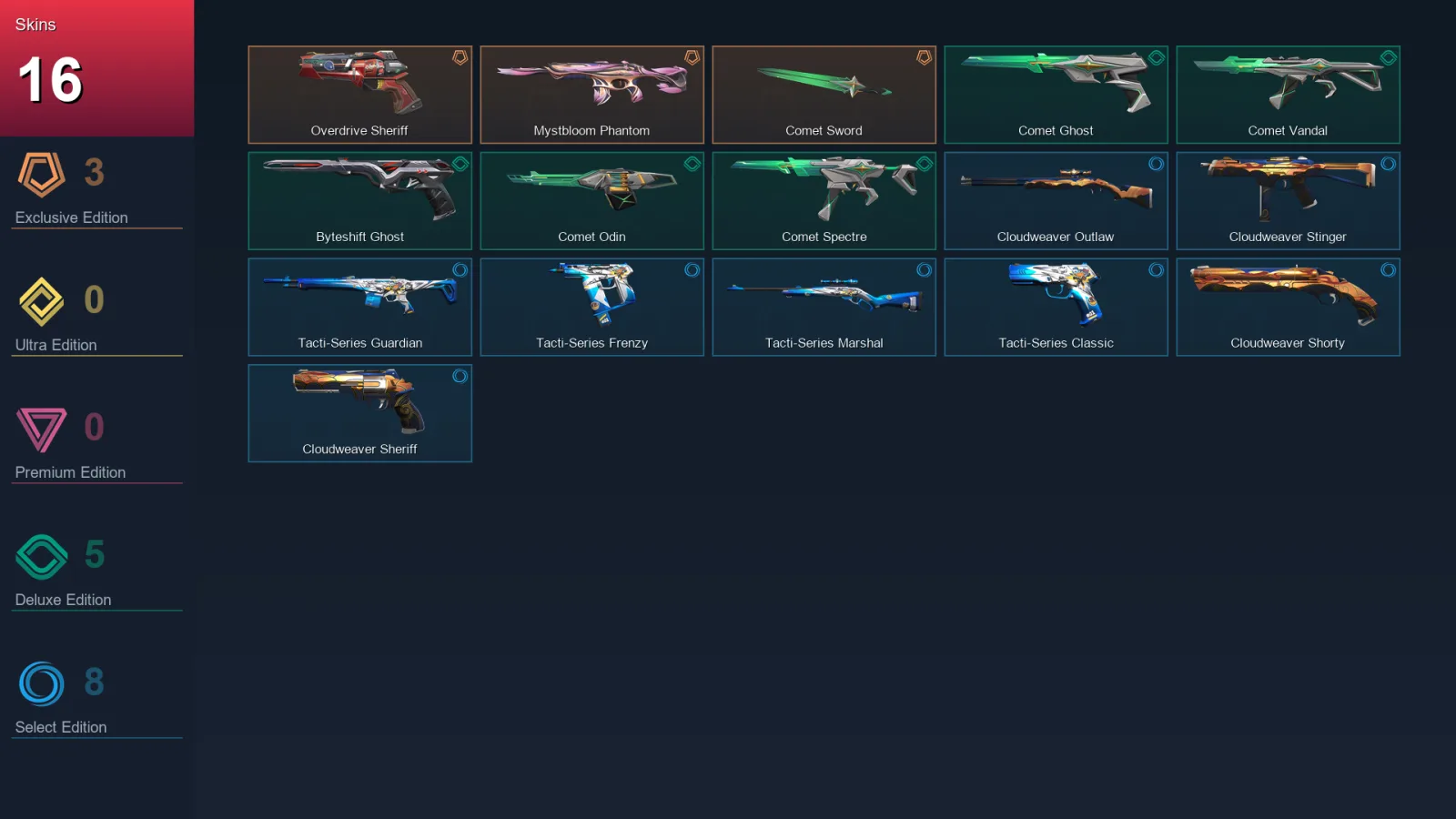 EU | Lv98 | Unranked | 16 Skin | 26 Agent | 48 Buddy