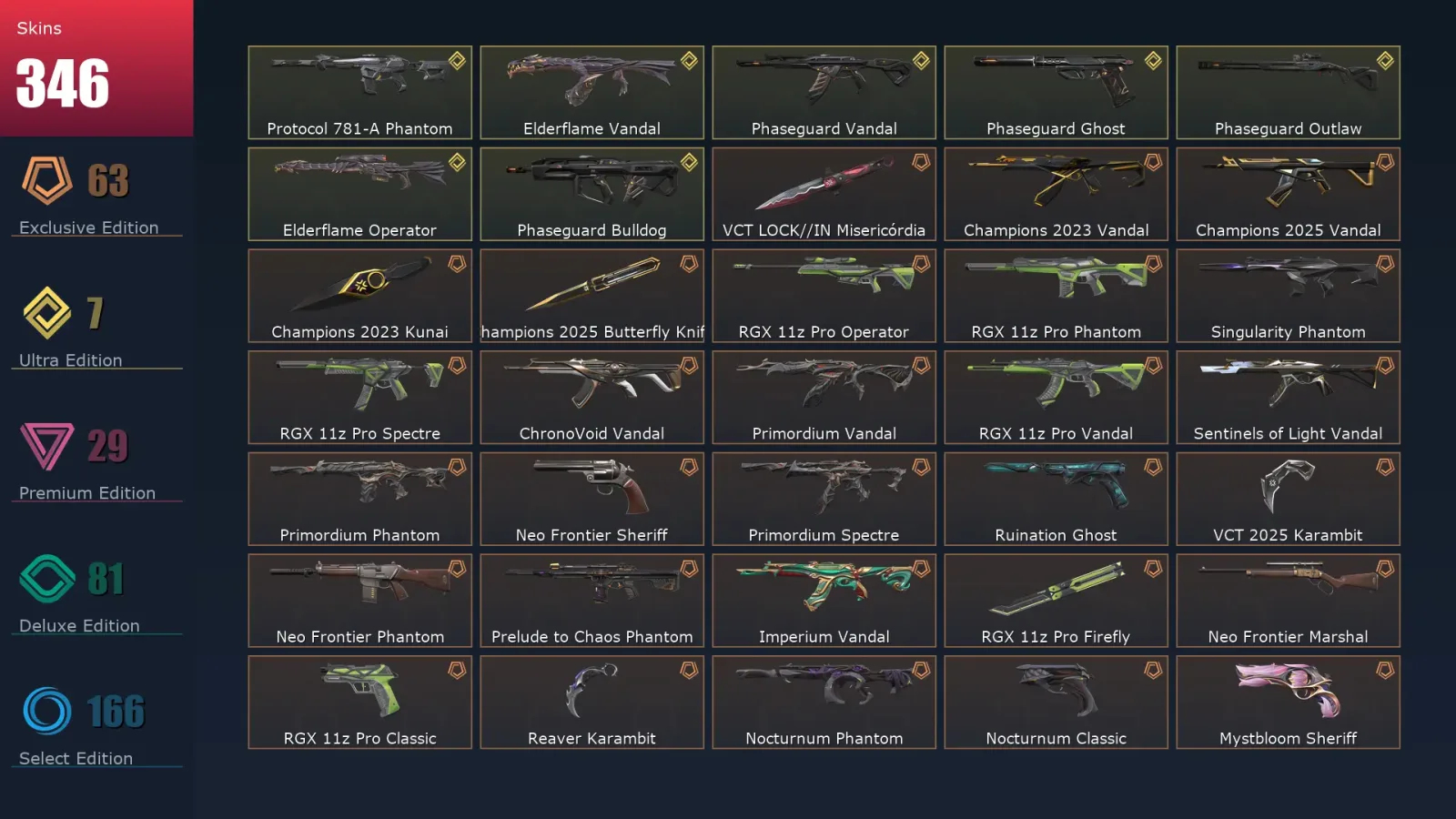 [Valorant] | EU | Level 457 | 29 Agents | 346 Skins — Valorant account