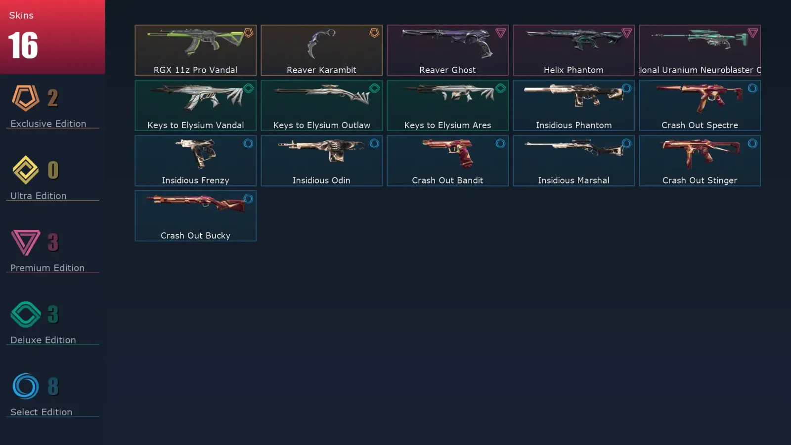 [Valorant] | EU | Level 28 | Diamond 1 | 10 Agents | 16 Skins — Valorant account