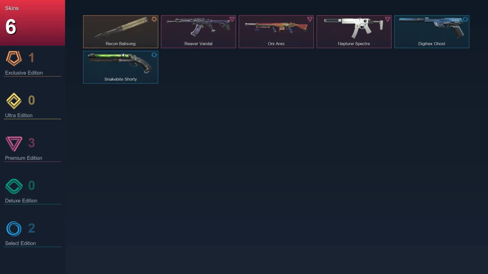 AP | Lv96 | Unranked | 6 Skin | 14 Agent | 35 Buddy