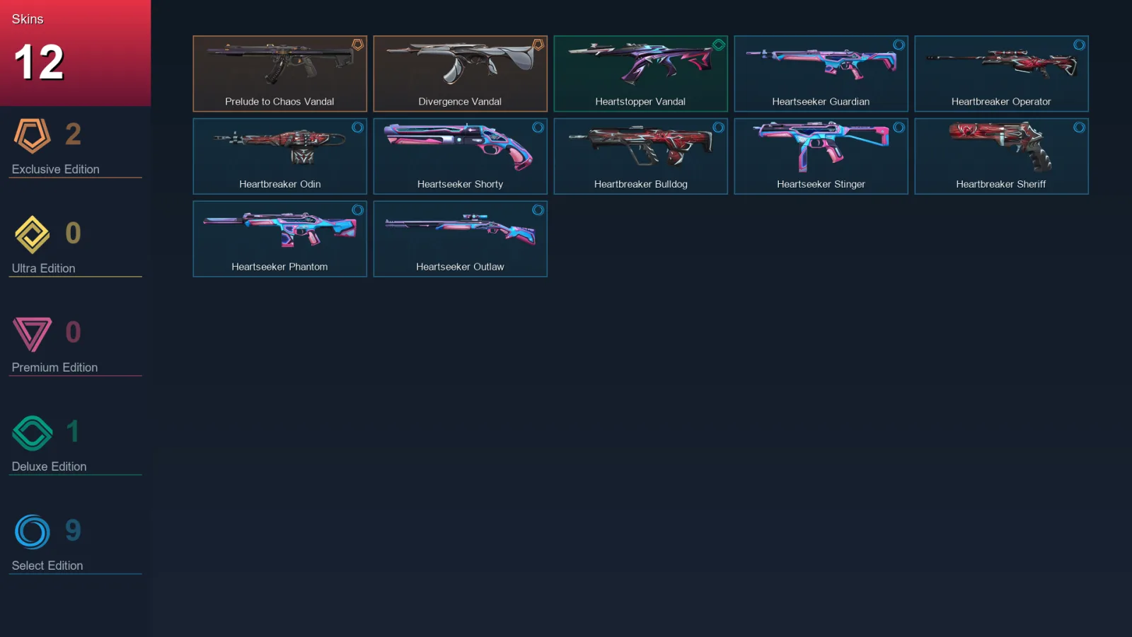 EU | Lv27 | Unranked | 12 Skin | 10 Agent | 17 Buddy