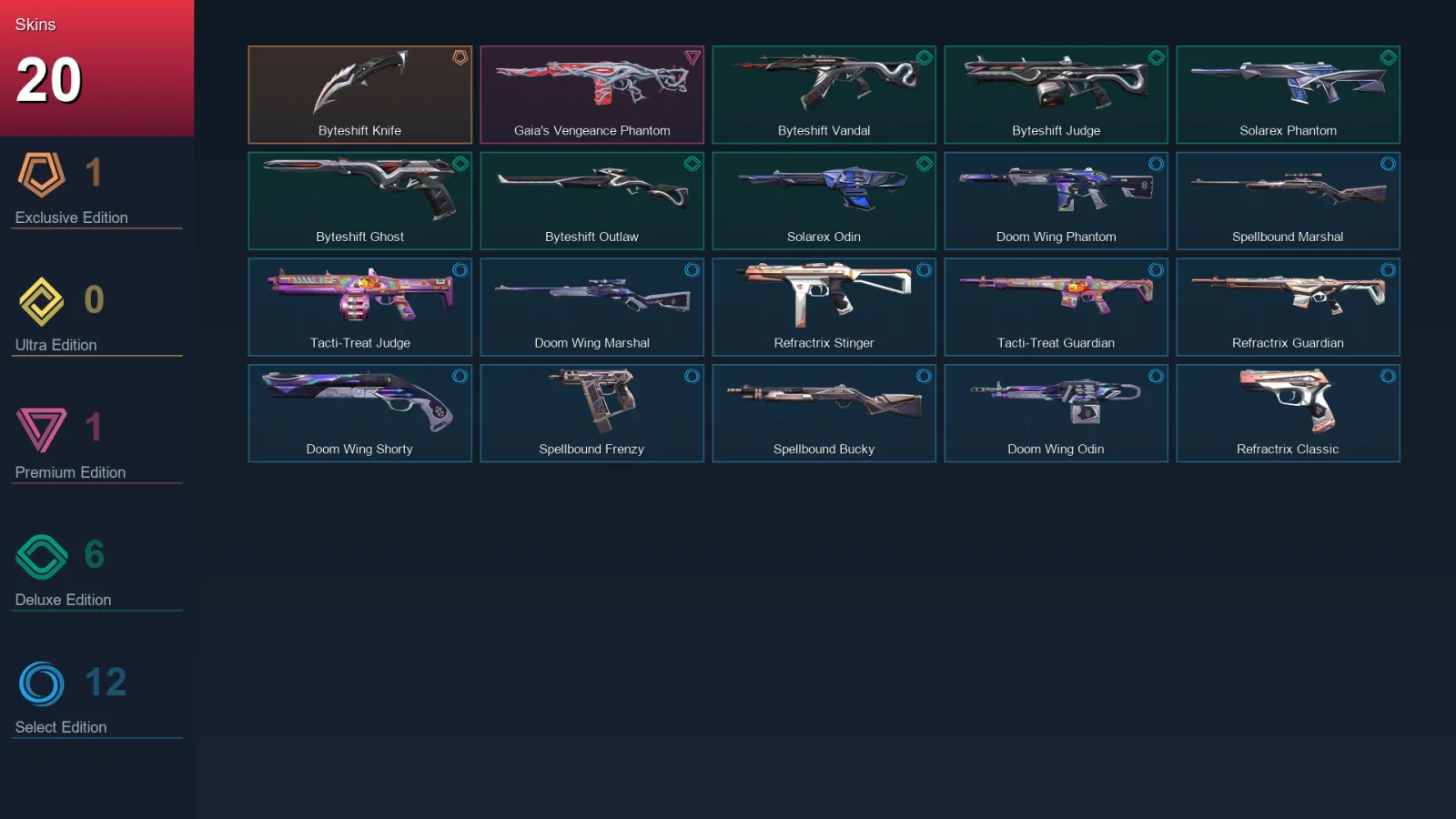 EU | Lv36 | Unranked | 20 Skin | 14 Agent | 24 Buddy