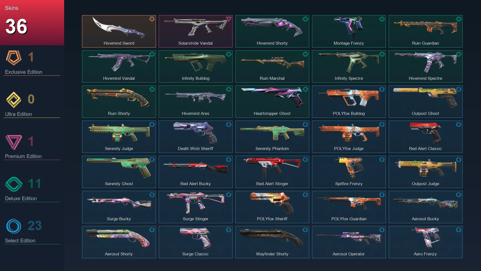 LA | Lv147 | Unranked | 36 Skin | 26 Agent | 84 Buddy — Valorant account