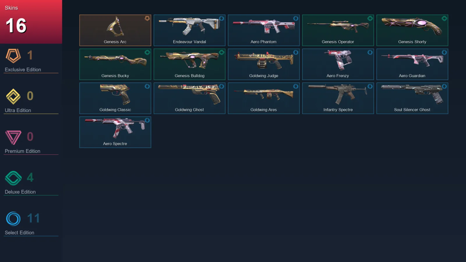 LA | Lv104 | Unranked | 16 Skin | 23 Agent | 60 Buddy