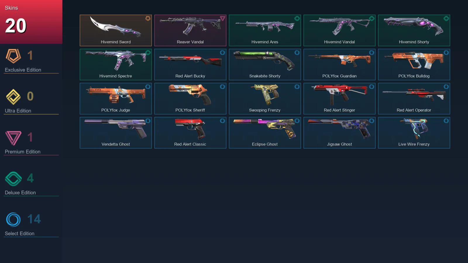 EU | Lv111 | Unranked | 20 Skin | 22 Agent | 65 Buddy — Valorant account