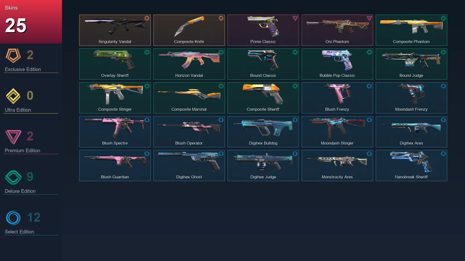 LA | Lv99 | Unranked | 25 Skin | 26 Agent | 43 Buddy