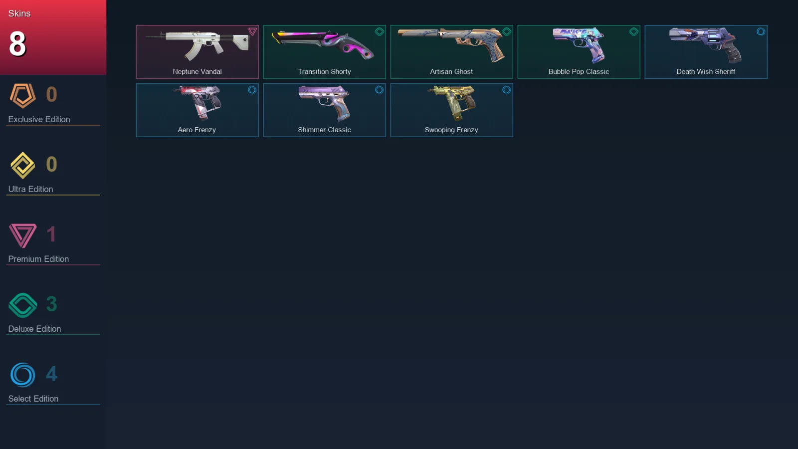 AP | Lv168 | Unranked | 8 Skin | 23 Agent | 72 Buddy — Valorant account