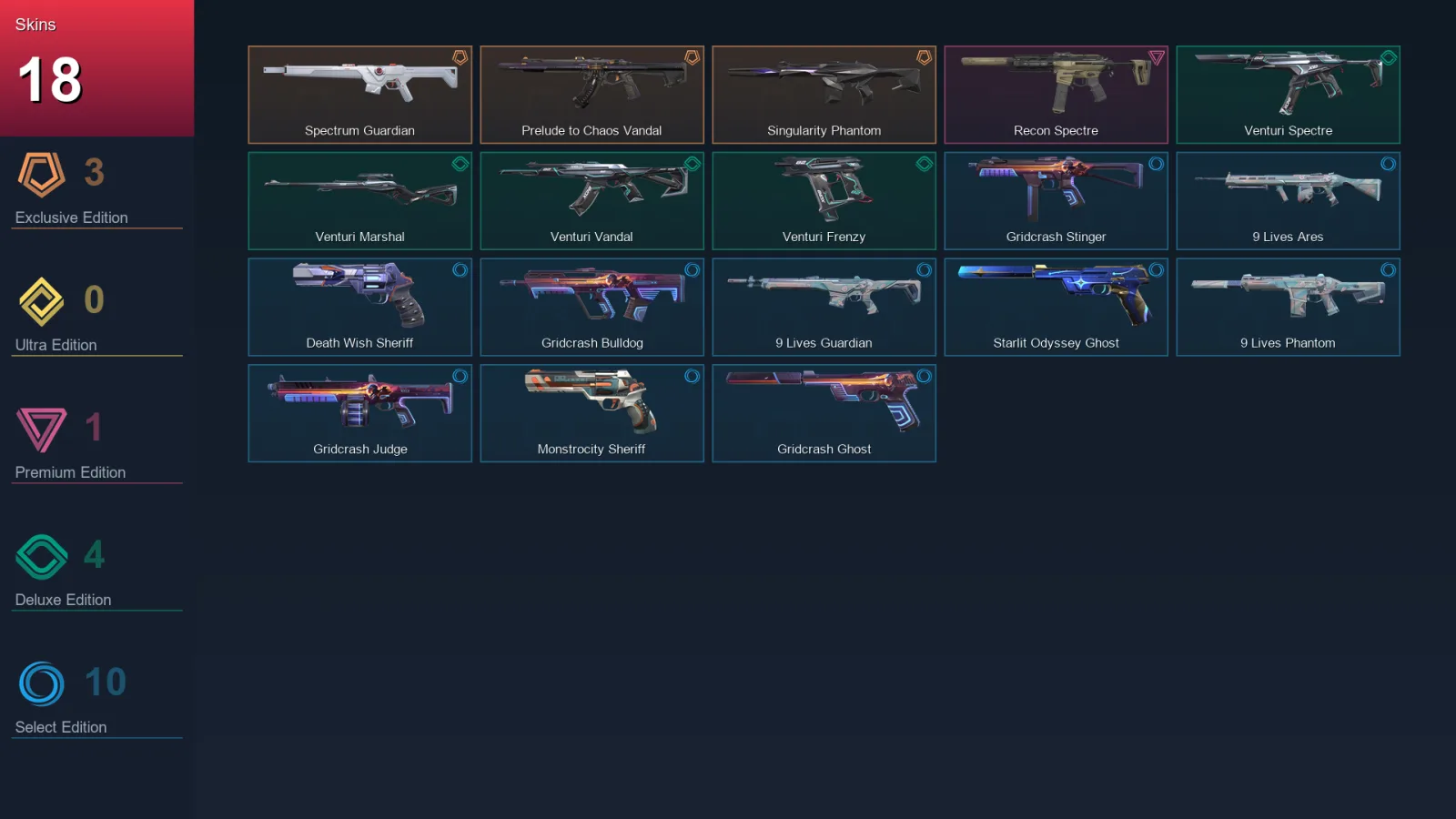 AP | Lv123 | Unranked | 18 Skin | 24 Agent | 52 Buddy