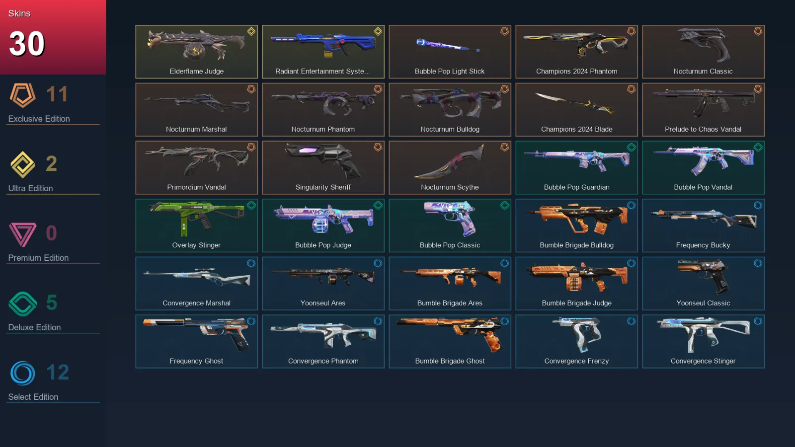 AP | Lv48 | Unranked | 30 Skin | 17 Agent | 25 Buddy — Valorant account