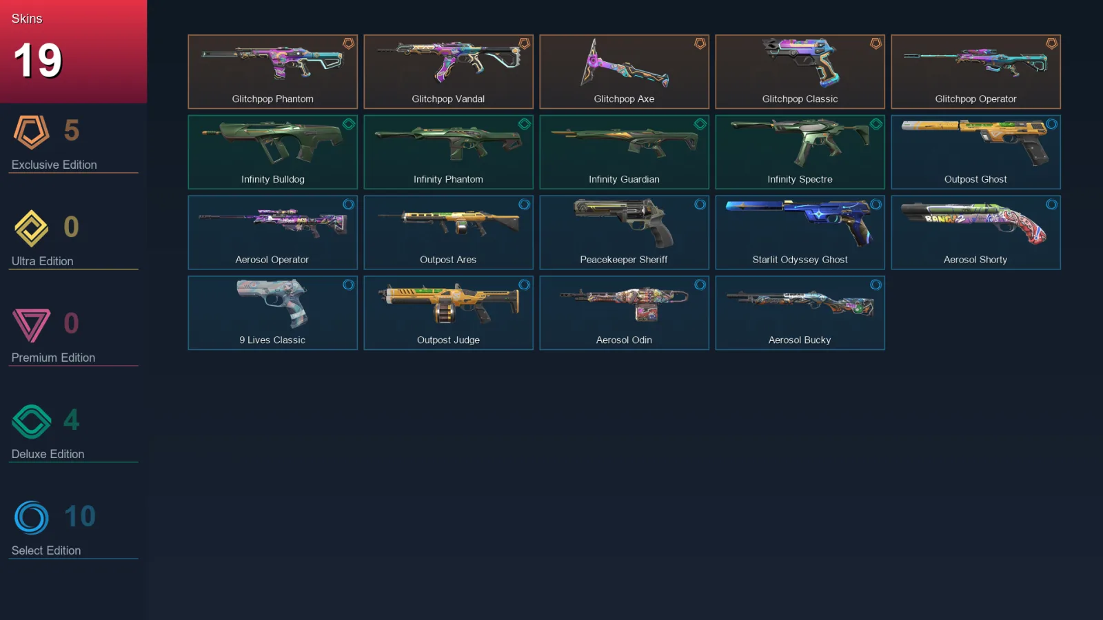 AP | Lv86 | Unranked | 19 Skin | 22 Agent | 32 Buddy