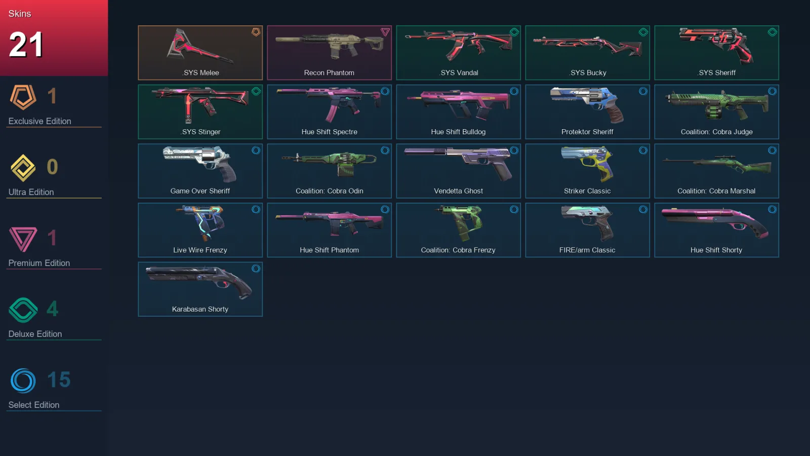 AP | Lv105 | Unranked | 21 Skin | 21 Agent | 55 Buddy