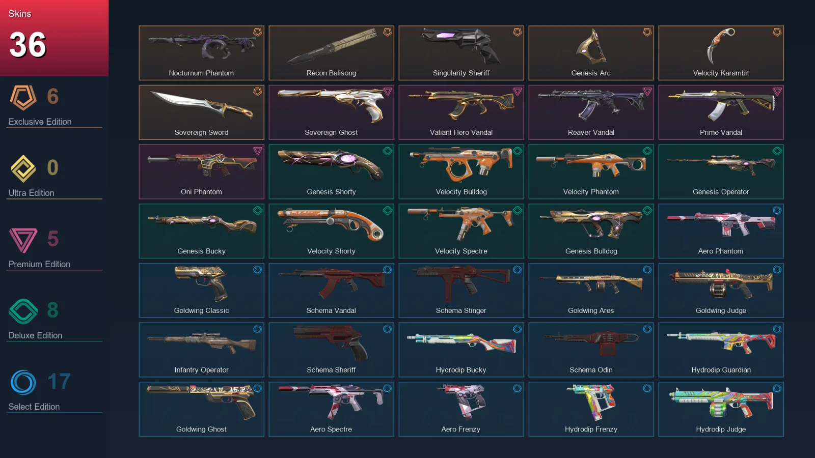 EU | Lv92 | Unranked | 36 Skin | 27 Agent | 55 Buddy — Valorant account