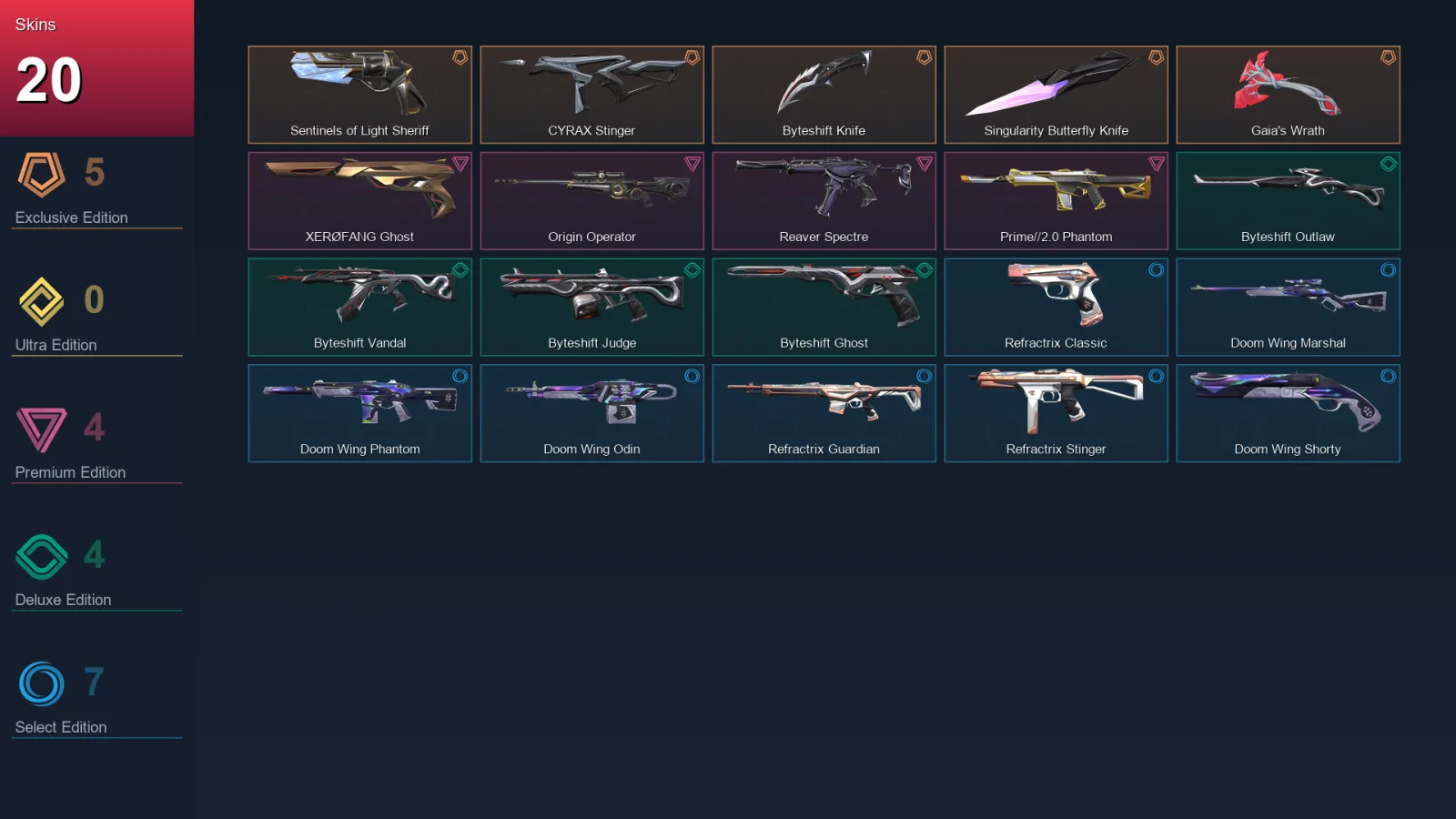 EU | Lv40 | Unranked | 20 Skin | 14 Agent | 20 Buddy