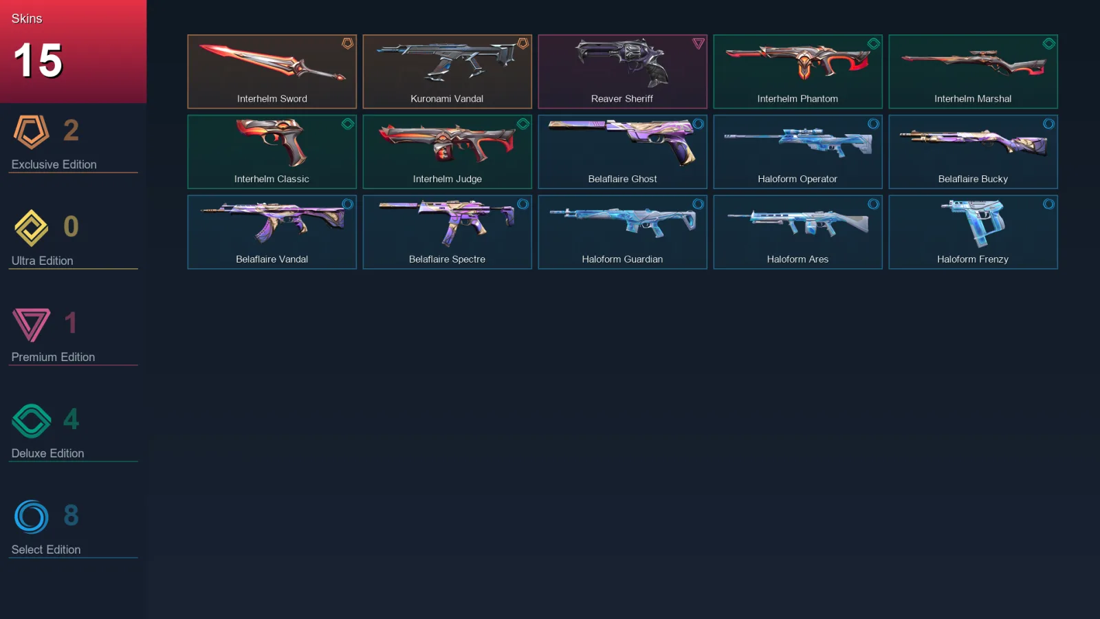 BR | Lv41 | Unranked | 15 Skin | 14 Agent | 18 Buddy