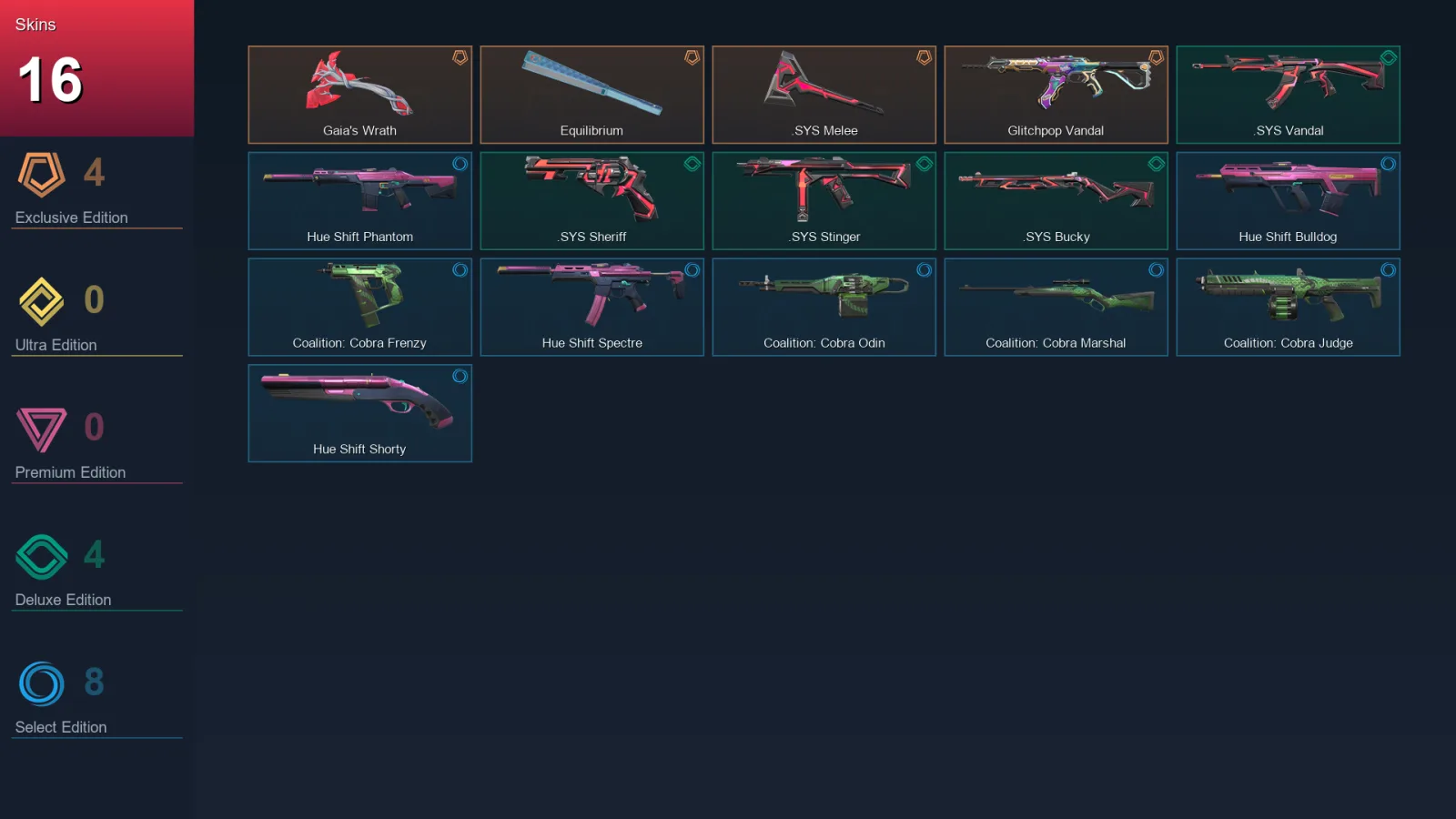 EU | Lv37 | Unranked | 16 Skin | 13 Agent | 29 Buddy — Valorant account