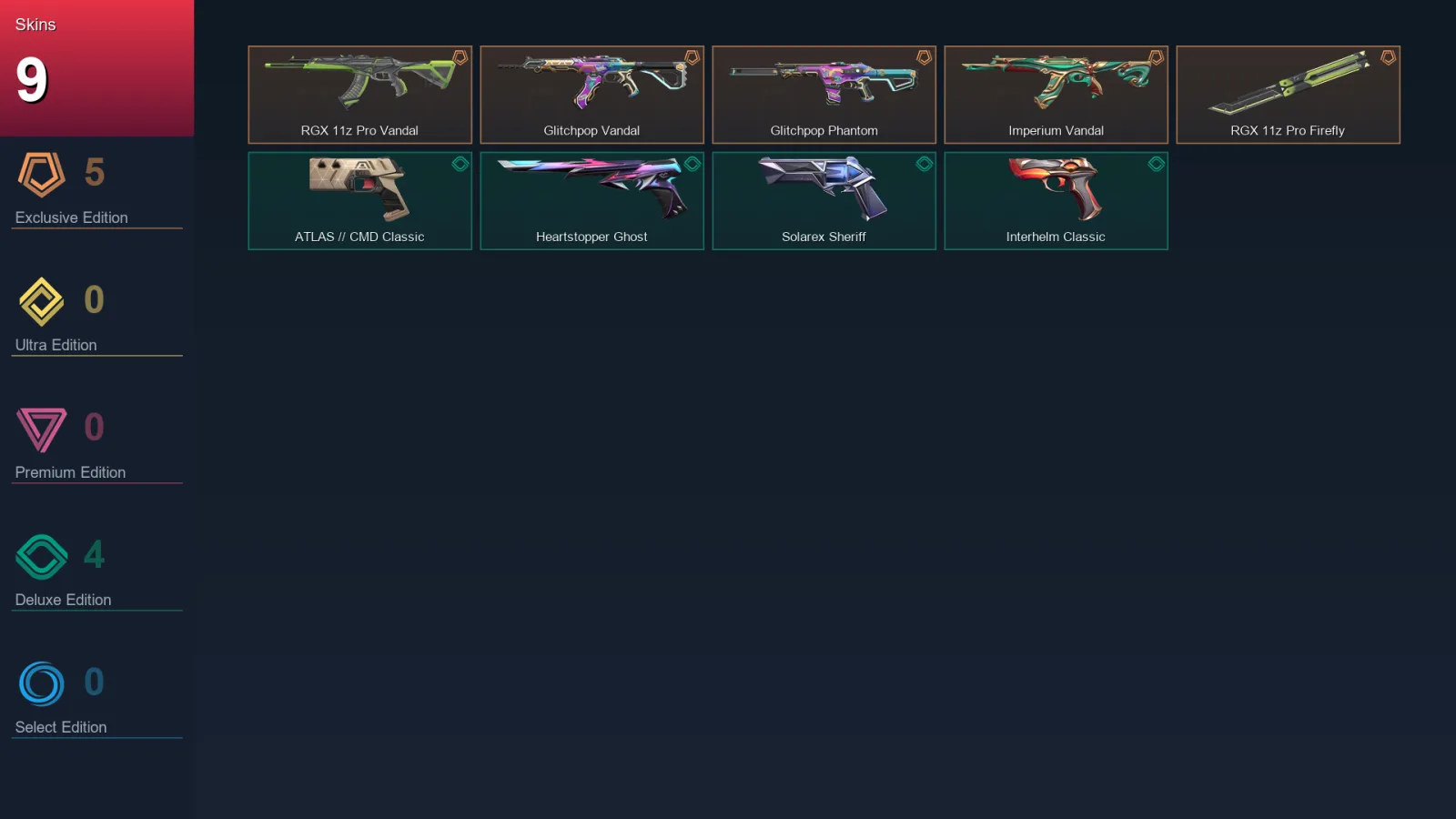 AP | Lv89 | Unranked | 9 Skin | 25 Agent | 22 Buddy — Glitchpop Phantom