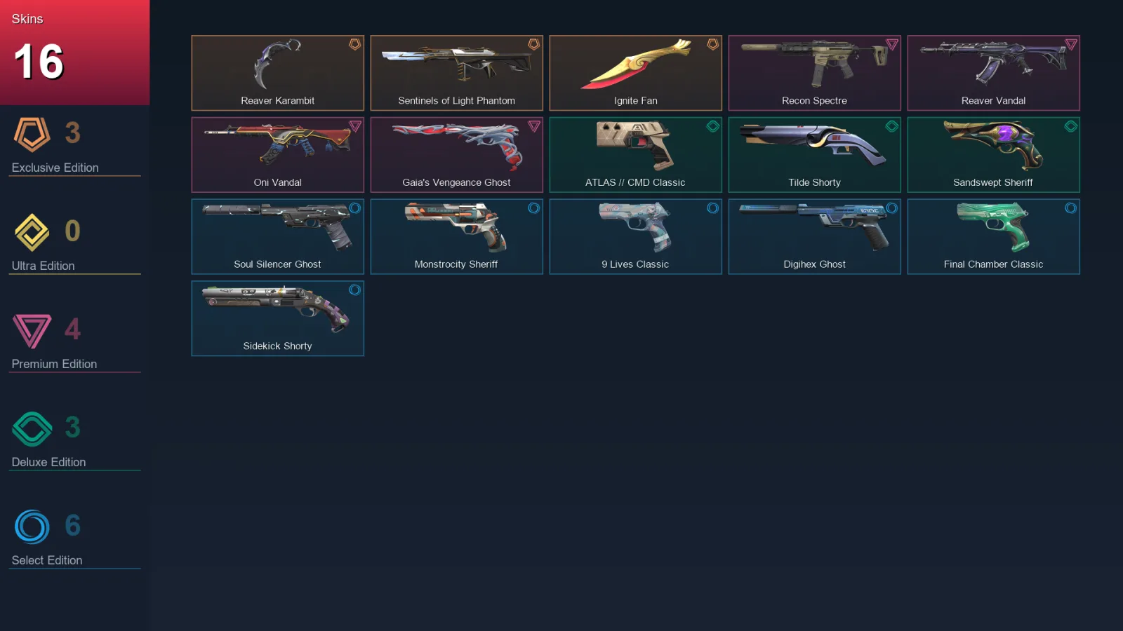 EU | Lv199 | Unranked | 16 Skin | 27 Agent | 73 Buddy — Valorant account