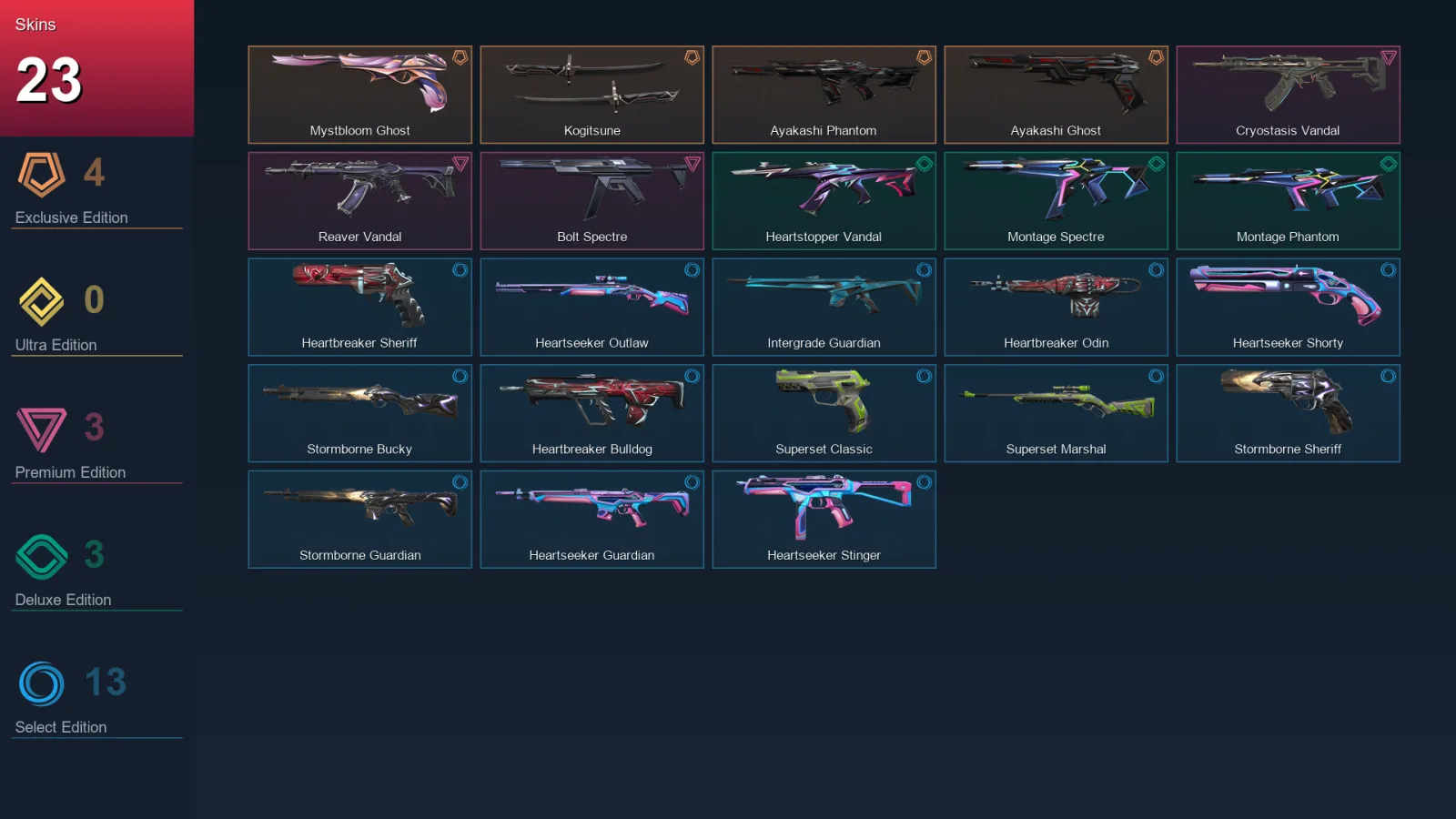 EU | Lv30 | Unranked | 23 Skin | 10 Agent | 15 Buddy — Unranked / Smurf Valorant