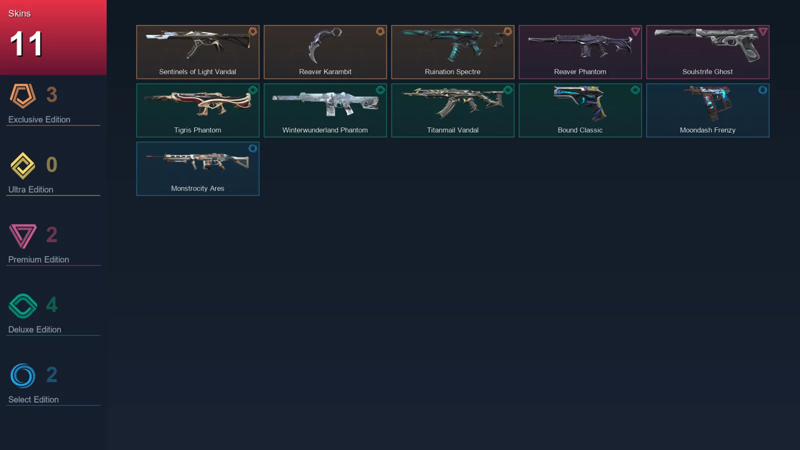EU | Lv23 | Unranked | 11 Skin | 8 Agent | 8 Buddy
