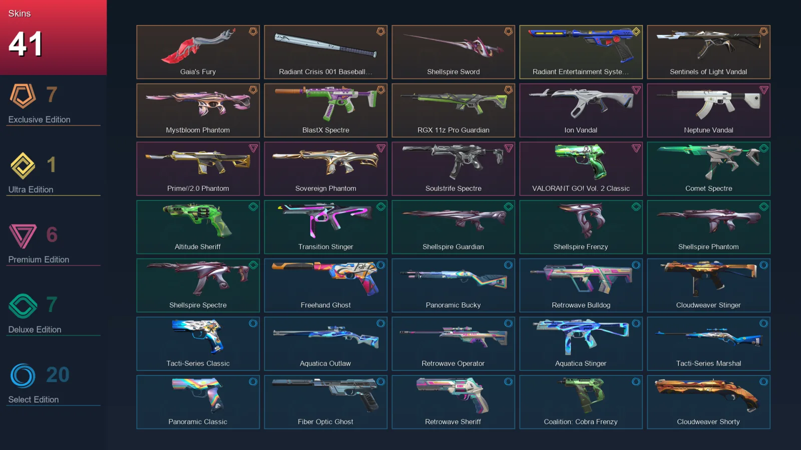 NA | Lv77 | Unranked | 41 Skin | 29 Agent | 52 Buddy — Valorant account