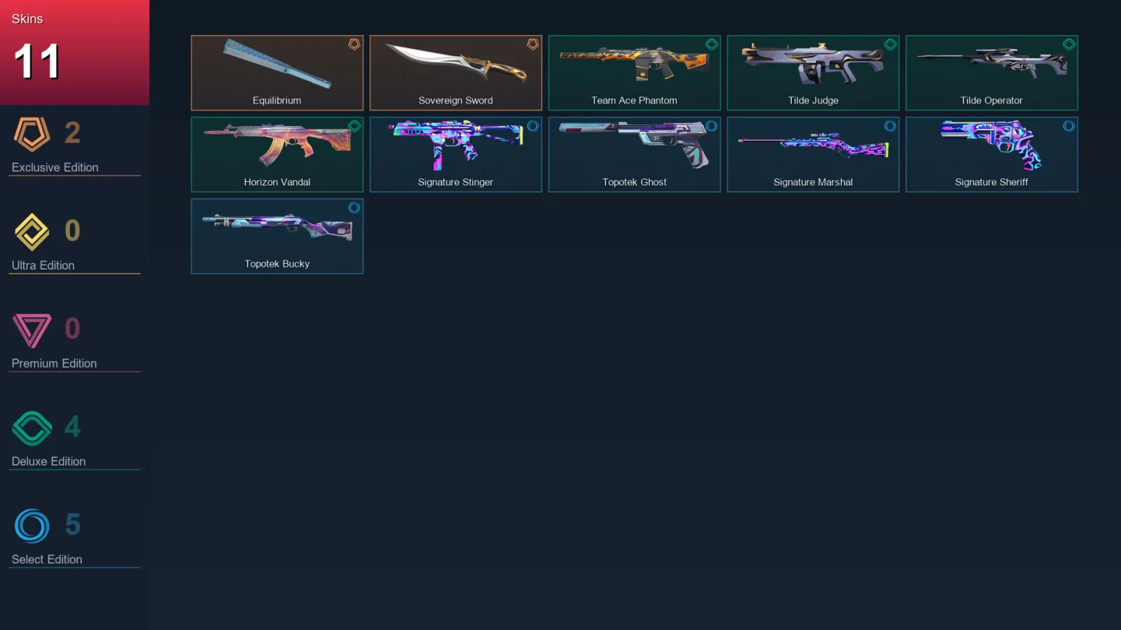 EU | Lv17 | Unranked | 11 Skin | 13 Agent | 5 Buddy