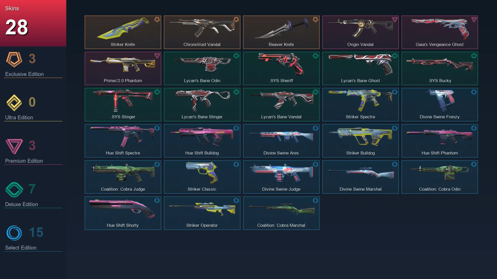EU | Lv79 | Unranked | 28 Skin | 24 Agent | 42 Buddy