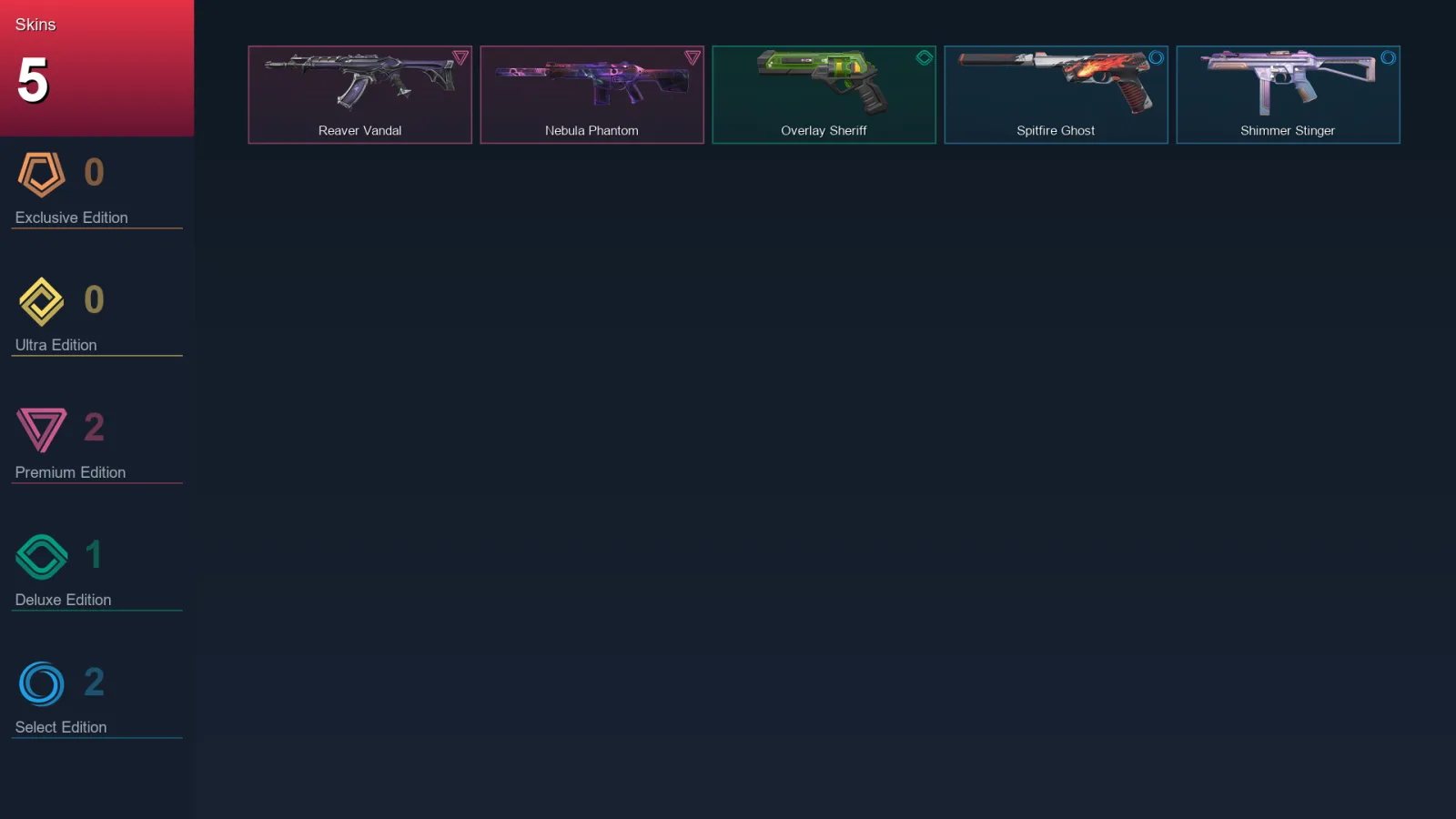 EU | Lv58 | Unranked | 5 Skin | 16 Agent | 17 Buddy