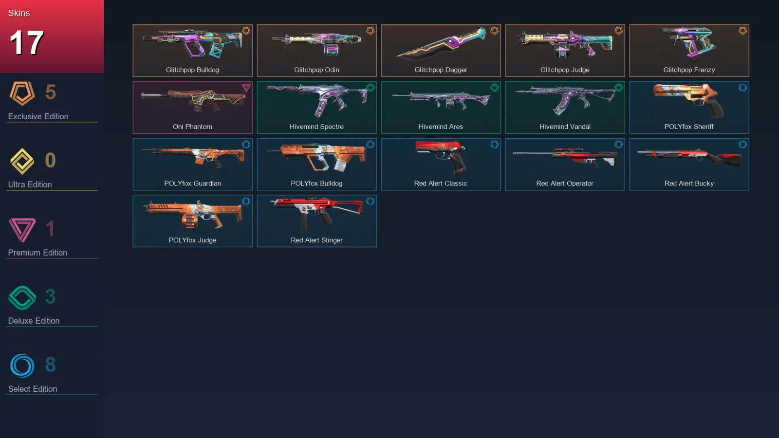 AP | Lv35 | Unranked | 17 Skin | 14 Agent | 26 Buddy — Valorant account