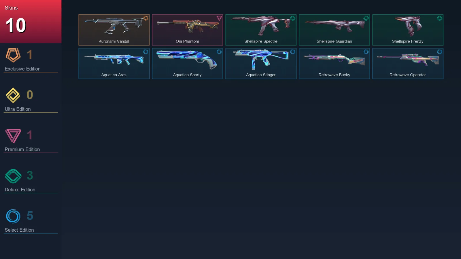 AP | Lv54 | Unranked | 10 Skin | 22 Agent | 33 Buddy
