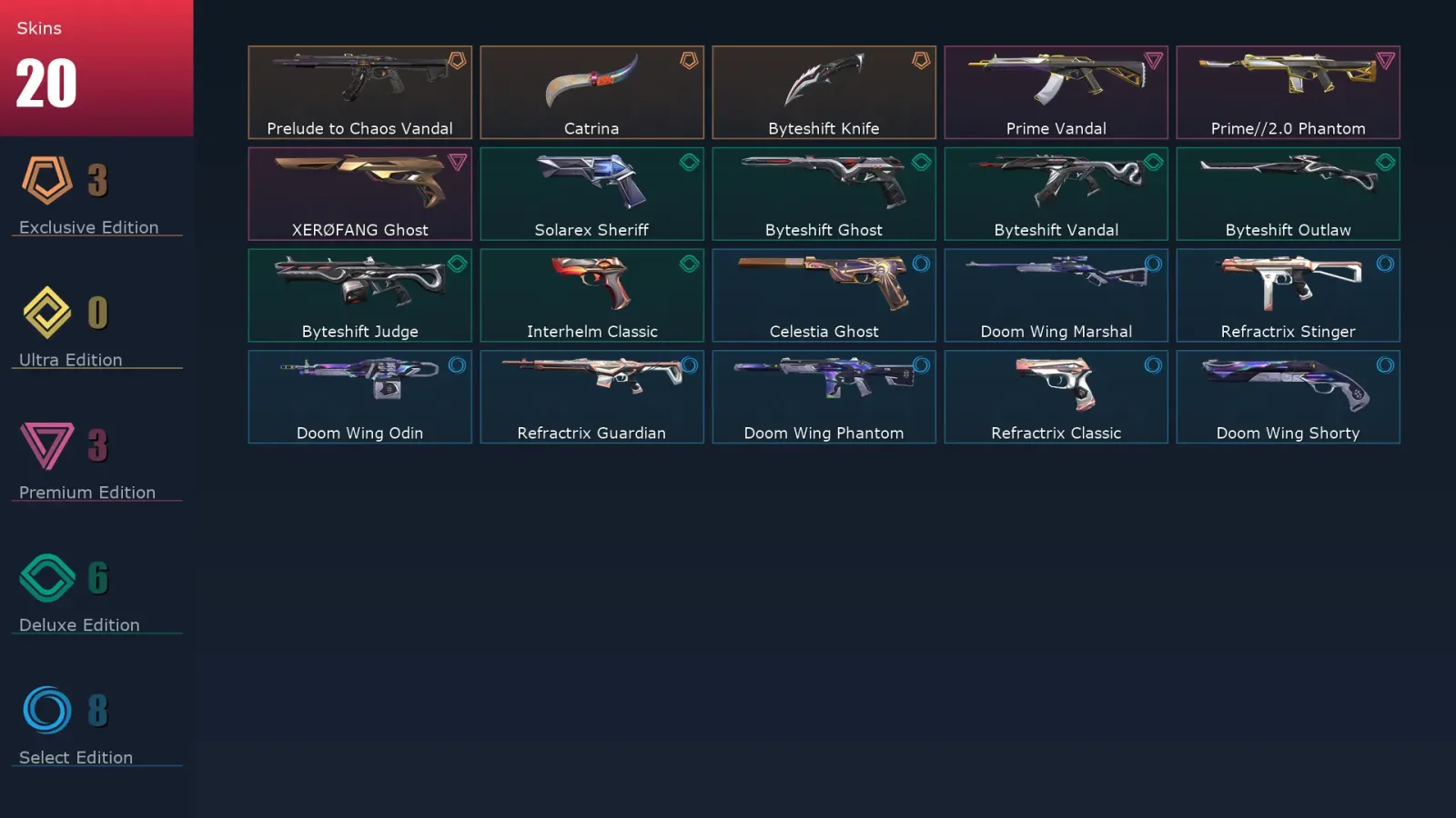[Valorant] | EU | Level 83 | 27 Agents | 20 Skins