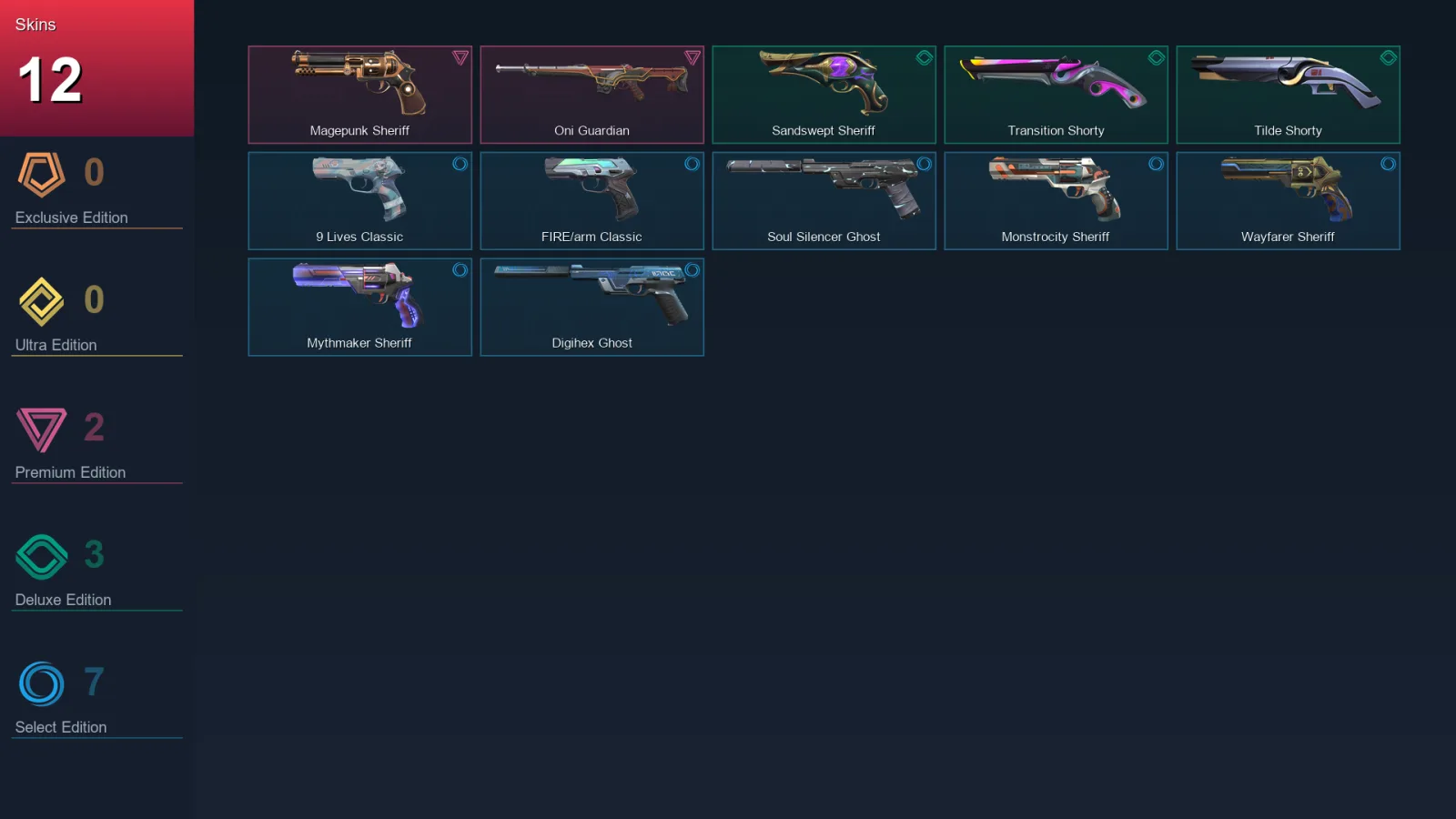 EU | Lv159 | Unranked | 12 Skin | 25 Agent | 53 Buddy