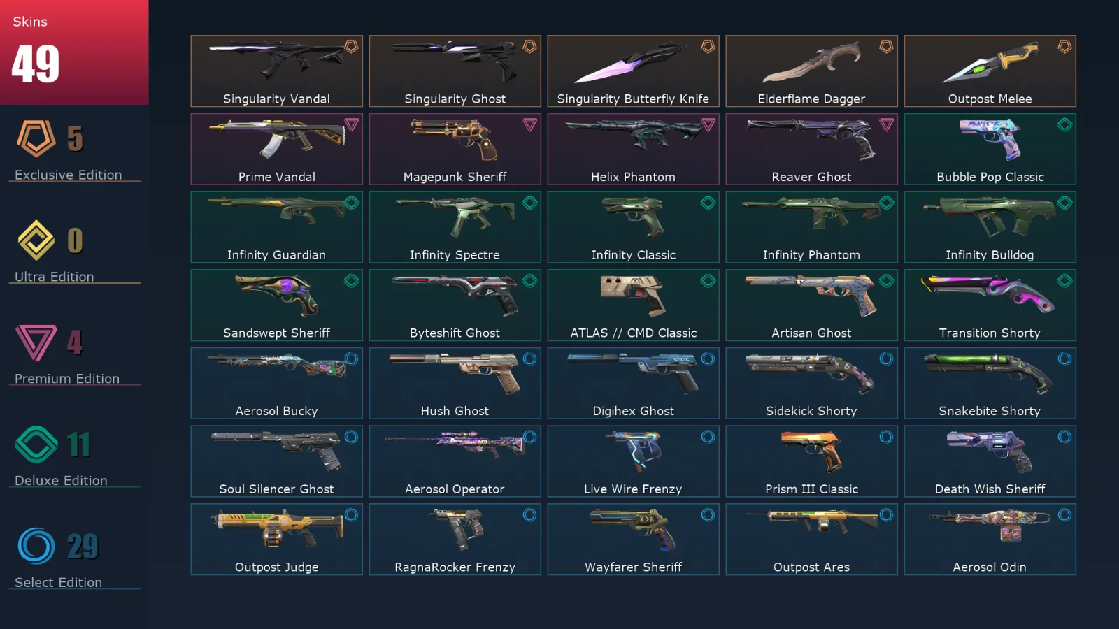 [Valorant] | EU | Level 321 | 28 Agents | 49 Skins — Valorant account