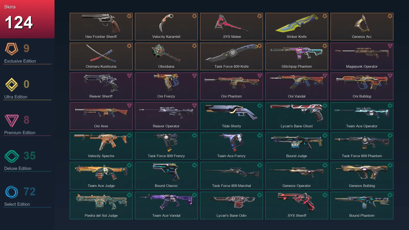 LA | Lv304 | Unranked | 124 Skin | 29 Agent | 149 Buddy