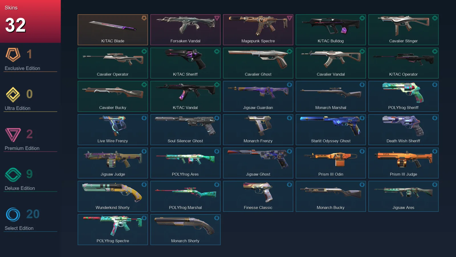 EU | Lv140 | Unranked | 32 Skin | 25 Agent | 68 Buddy