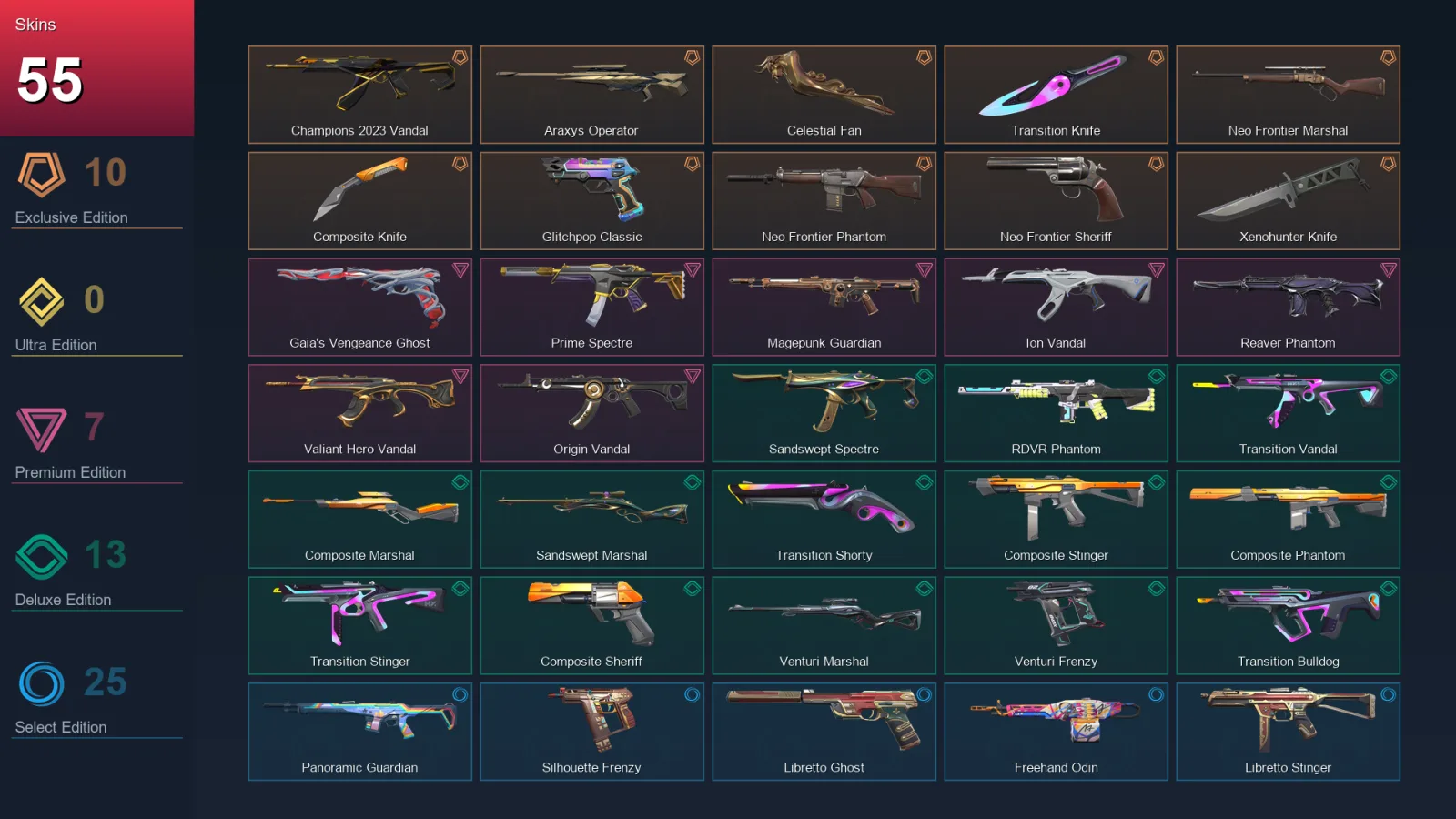 EU | Lv80 | Unranked | 55 Skin | 28 Agent | 52 Buddy