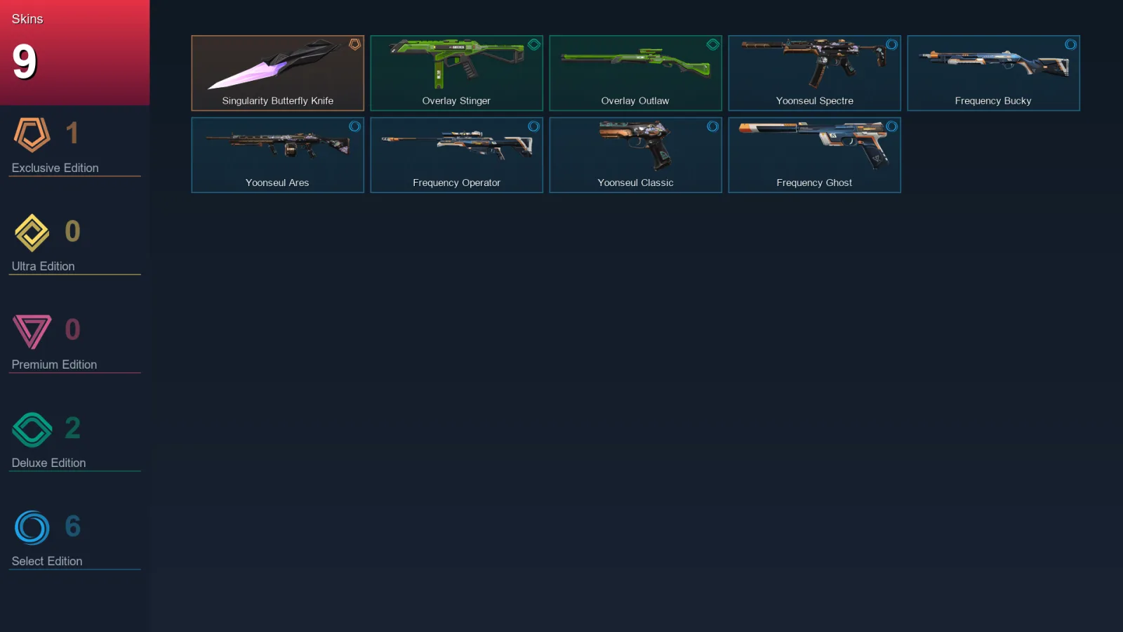 AP | Lv17 | Unranked | 9 Skin | 7 Agent | 9 Buddy