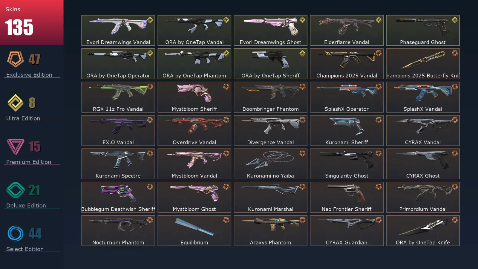 [Valorant] | EU | Level 1 | Immortal 1 | 27 Agents | 135 Skins — Valorant account