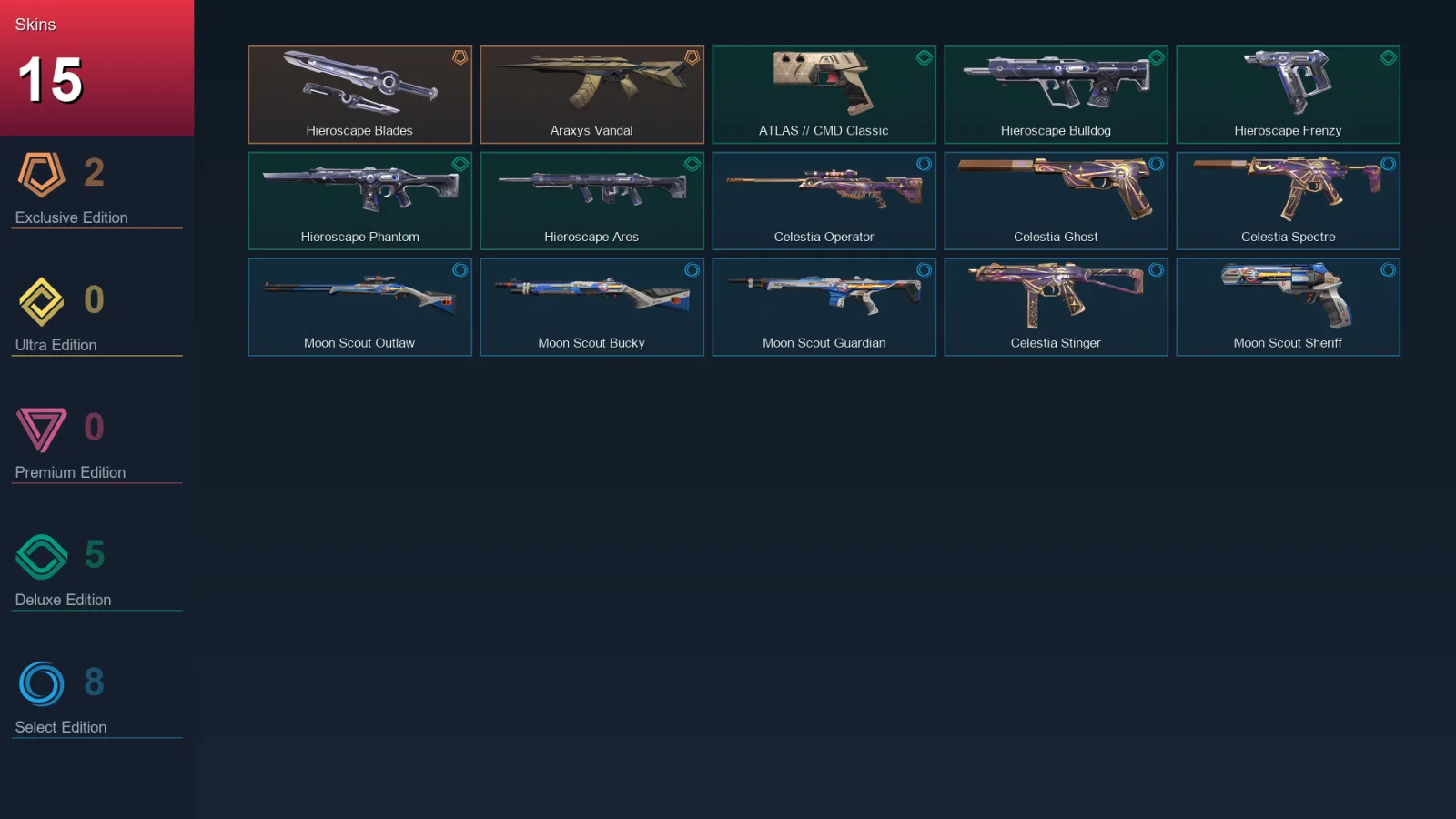 EU | Lv46 | Unranked | 15 Skin | 15 Agent | 27 Buddy