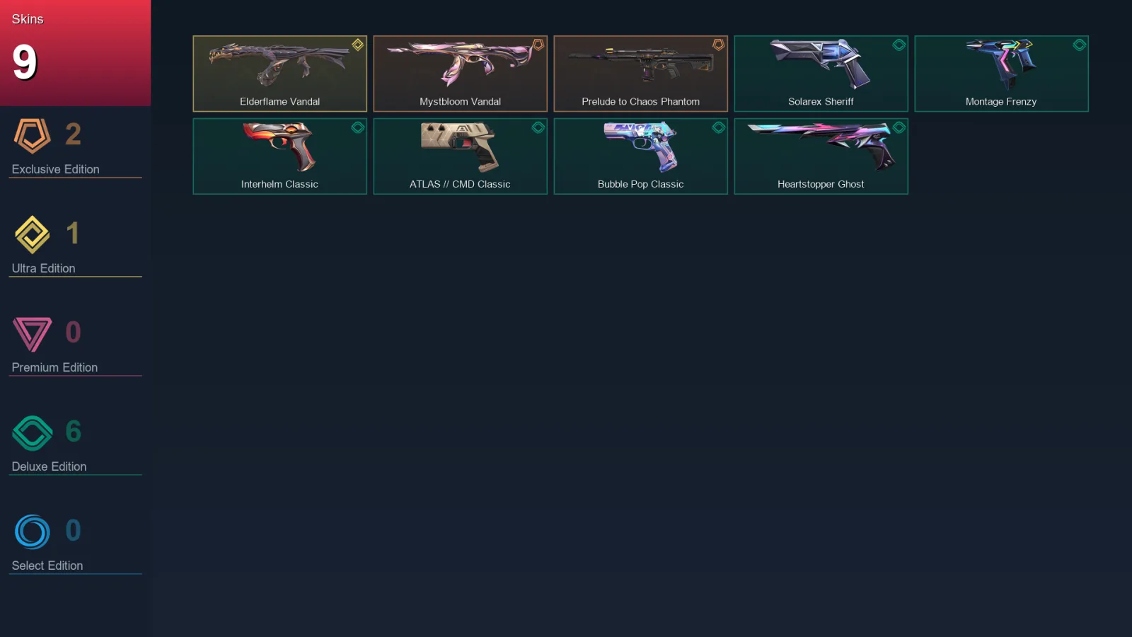EU | Lv122 | Unranked | 9 Skin | 28 Agent | 52 Buddy