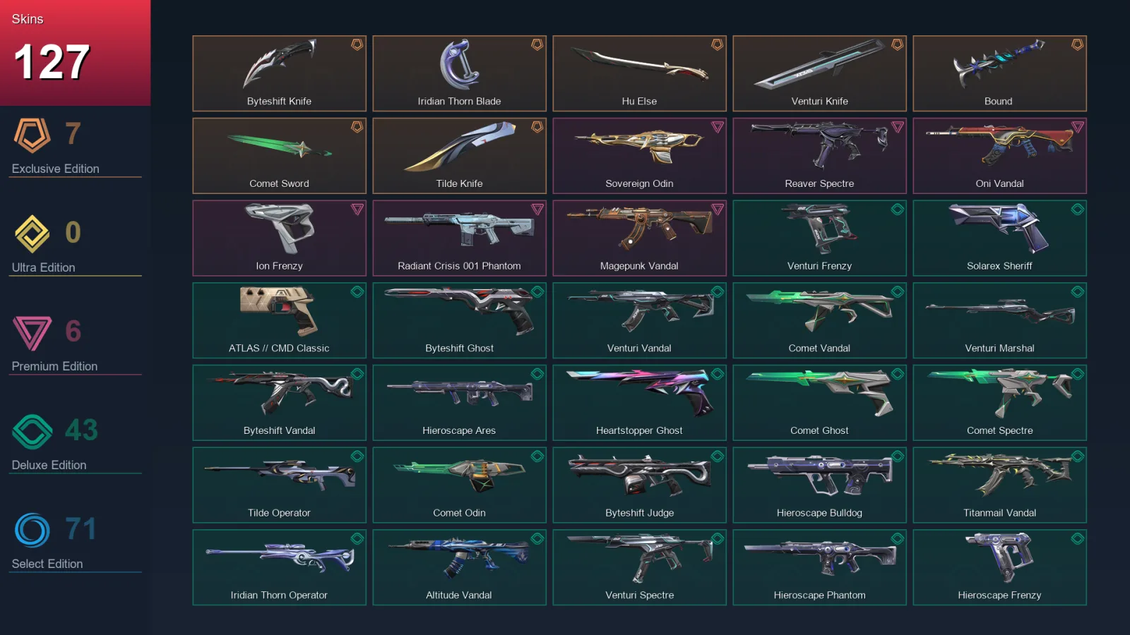 EU | Lv327 | Silver II | 127 Skin | 29 Agent | 164 Buddy