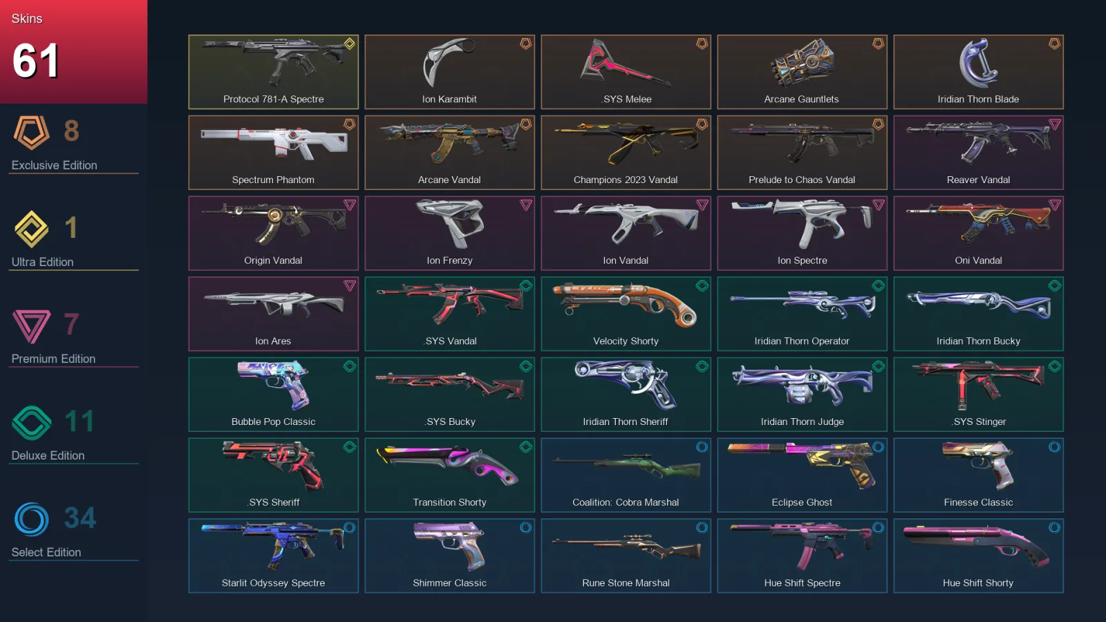 LA | Lv329 | Unranked | 61 Skin | 28 Agent | 122 Buddy