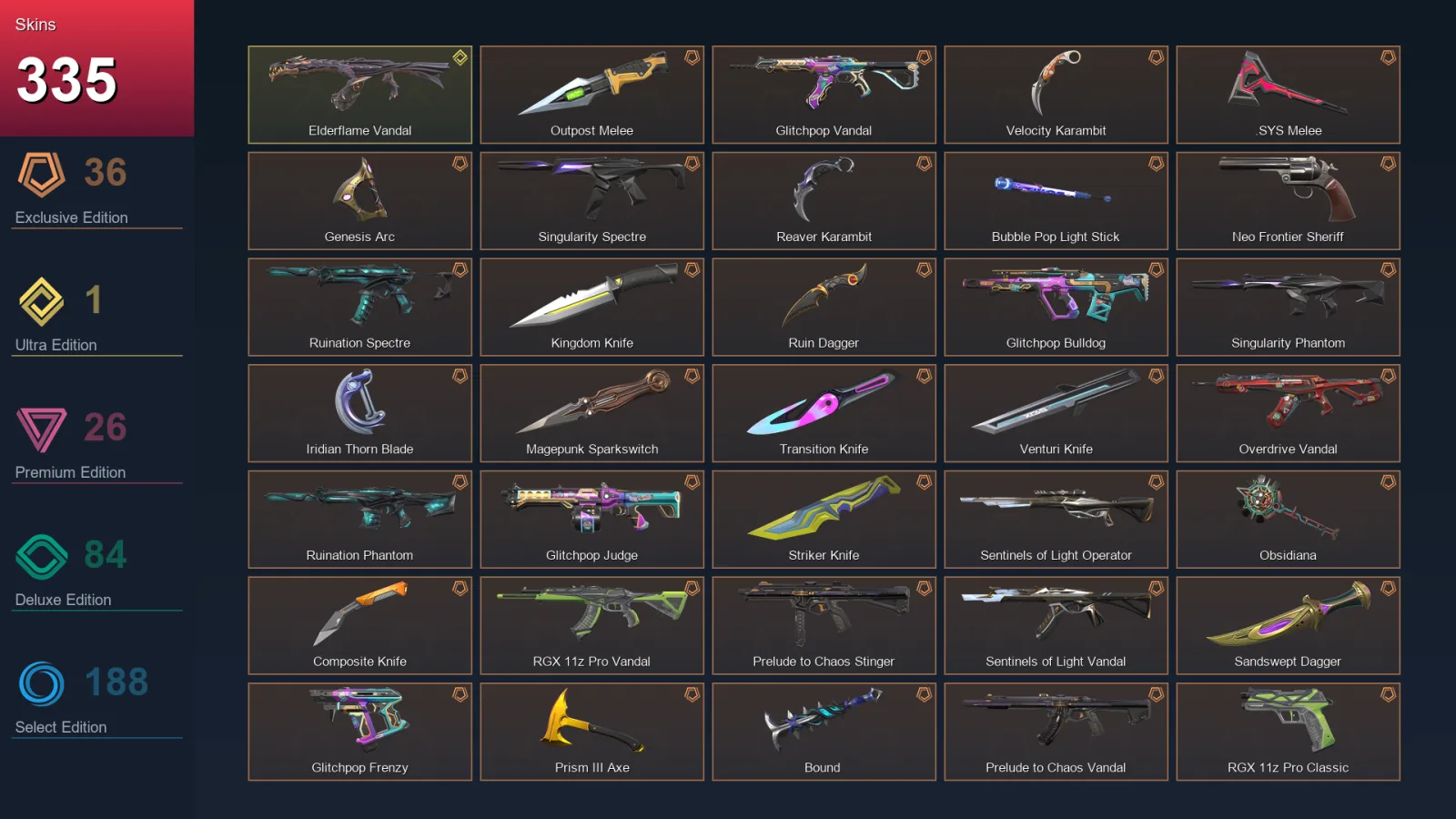 BR | Lv405 | Unranked | 335 Skin | 26 Agent | 282 Buddy — Valorant account