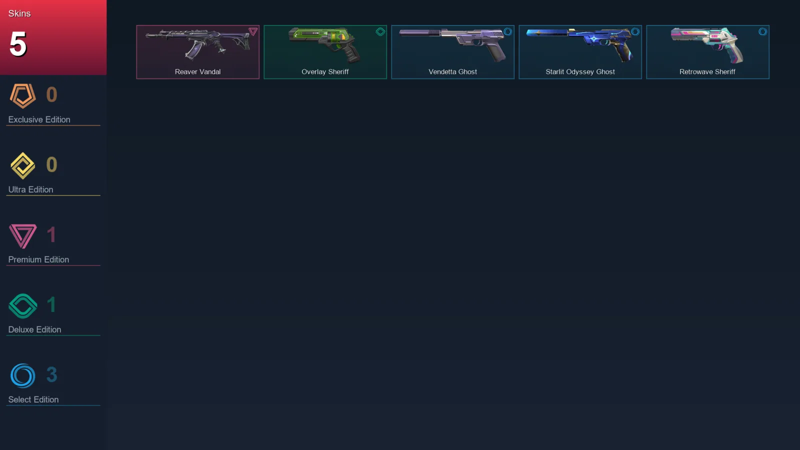 AP | Lv153 | Unranked | 5 Skin | 26 Agent | 64 Buddy
