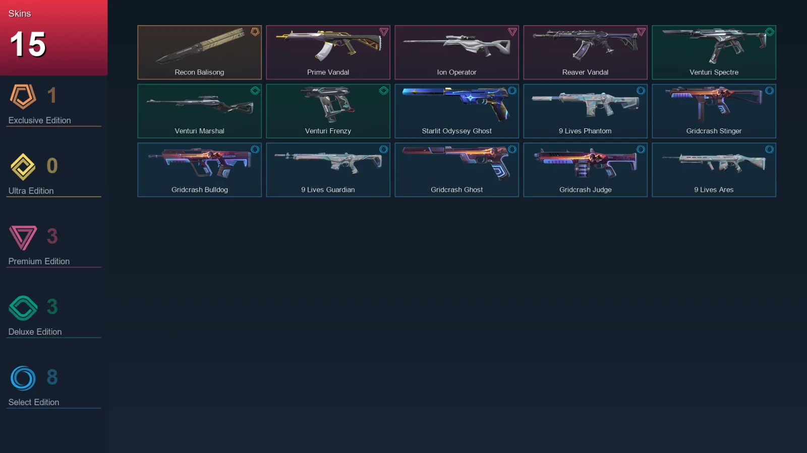 EU | Lv64 | Unranked | 15 Skin | 20 Agent | 25 Buddy
