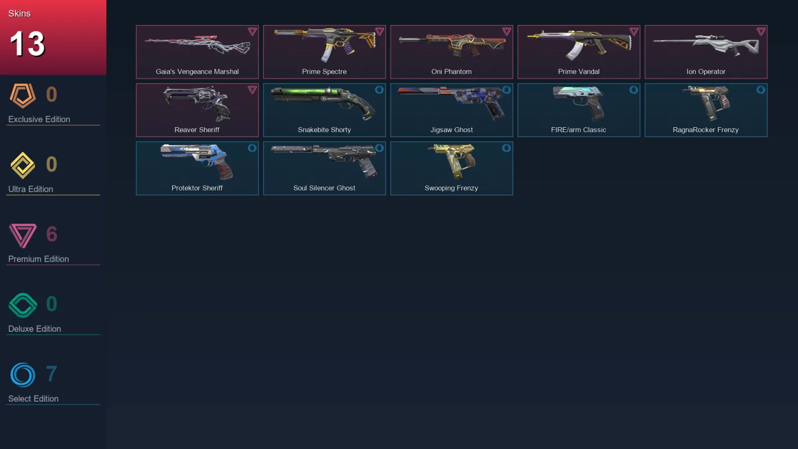 AP | Lv150 | Unranked | 13 Skin | 19 Agent | 48 Buddy — Valorant account