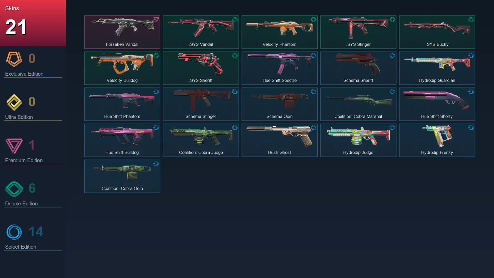 EU | Lv33 | Unranked | 21 Skin | 9 Agent | 23 Buddy