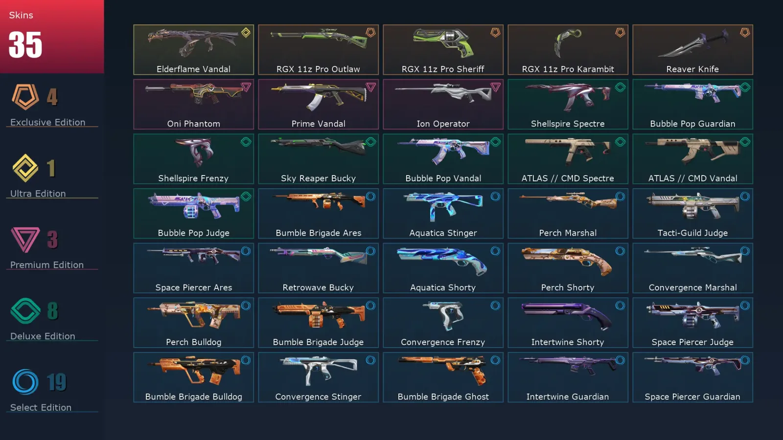 [Valorant] | EU | Level 37 | Silver 3 | 13 Agents | 35 Skins — Valorant account