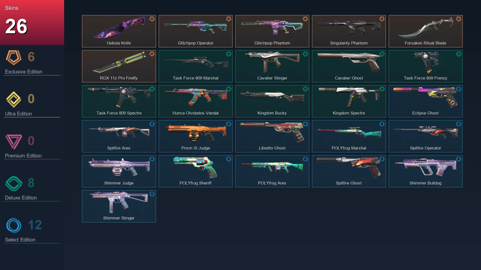 EU | Lv29 | Unranked | 26 Skin | 9 Agent | 27 Buddy — Valorant account