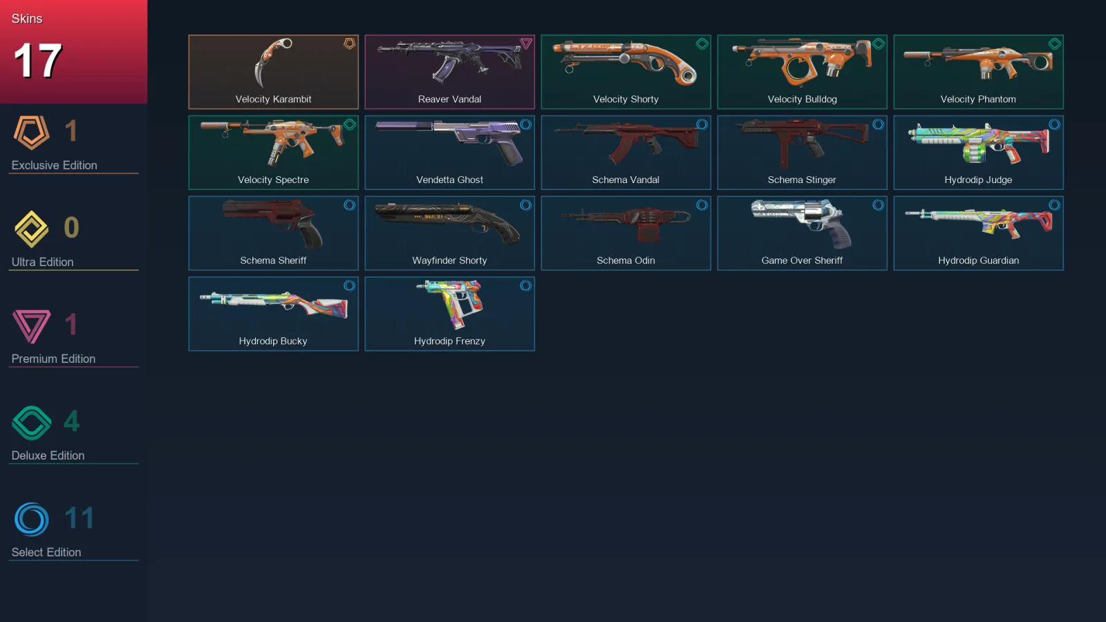 EU | Lv82 | Unranked | 17 Skin | 24 Agent | 60 Buddy