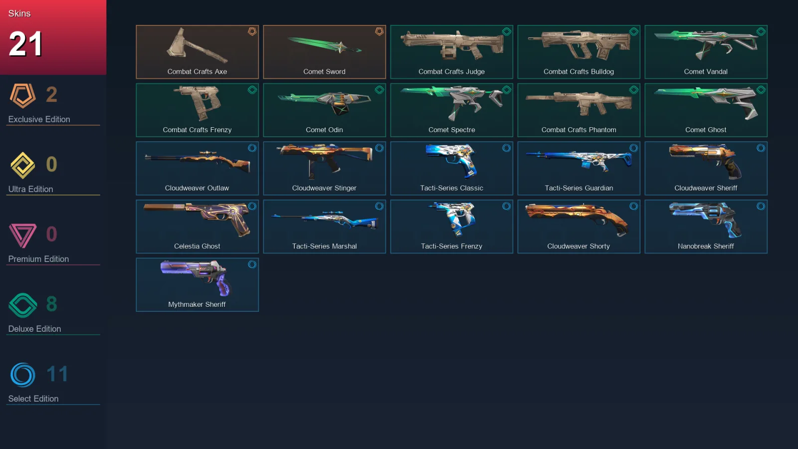 LA | Lv113 | Unranked | 21 Skin | 29 Agent | 62 Buddy — Valorant account